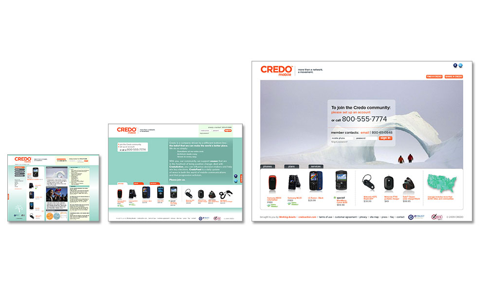 Credo homepage design by Adigard, M-A-D